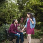 Late Afternoon Engagement Portraits Bonair Rose Garden Arlington VA 20