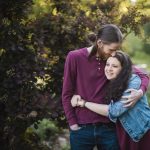 Late Afternoon Engagement Portraits Bonair Rose Garden Arlington VA 22