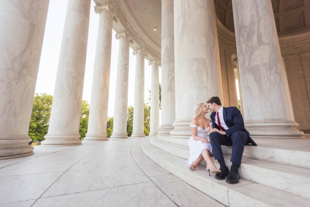 Joseph Amanda Engagement Session Jefferson Memorial DC 20