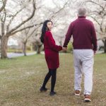 Newlywed Portrait Session Under Cherry Blossoms Kenwood Maryland 21