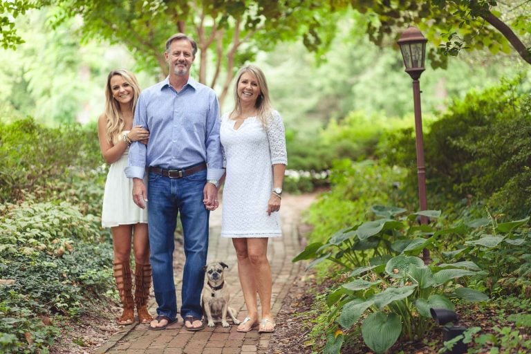 A family poses for a photo at Elkridge Furnace Inn in Elkridge, Maryland.