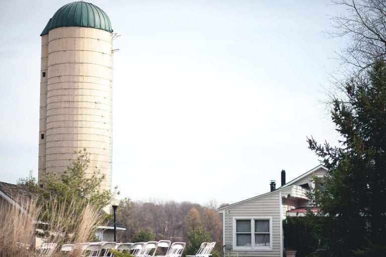 The Manor at Silo Falls, a farm located in Maryland near Brookeville with a prominent silo.