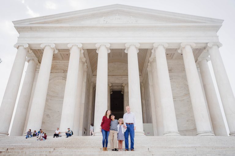 Washington DC, Jefferson Memorial portraits.