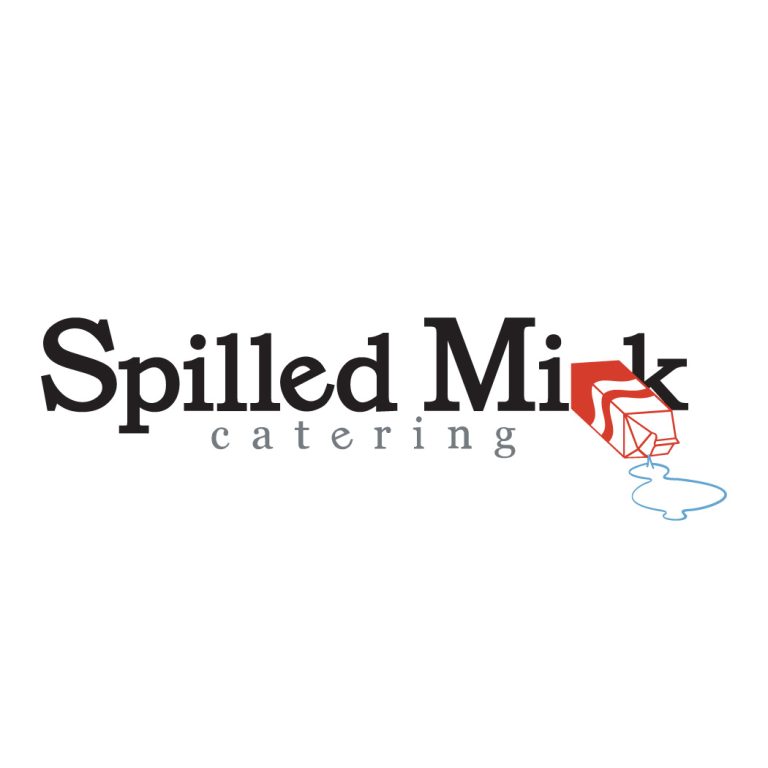 Logo for Spilled Milk catering company.