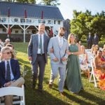 Wedding ceremony outdoors.