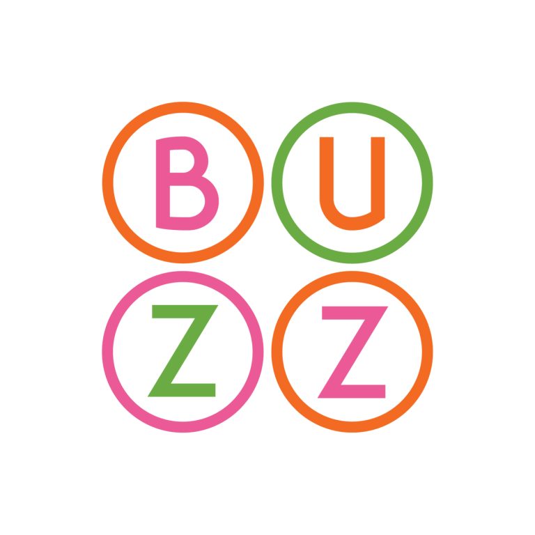 The Buzz Bakeshop logo on a white background.