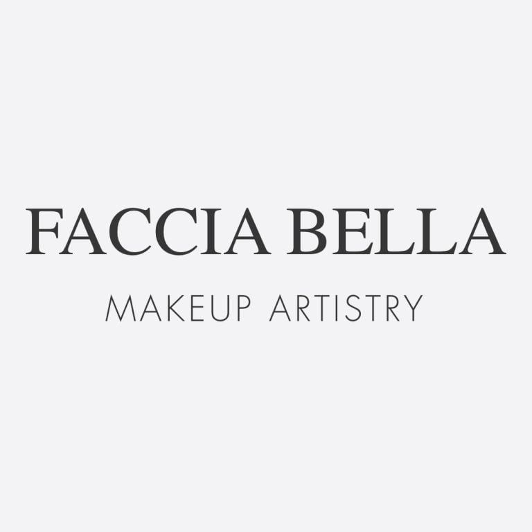 The vendor logo for Faccia Bella Makeup Artistry, a wedding vendor who specializes in makeup for weddings.