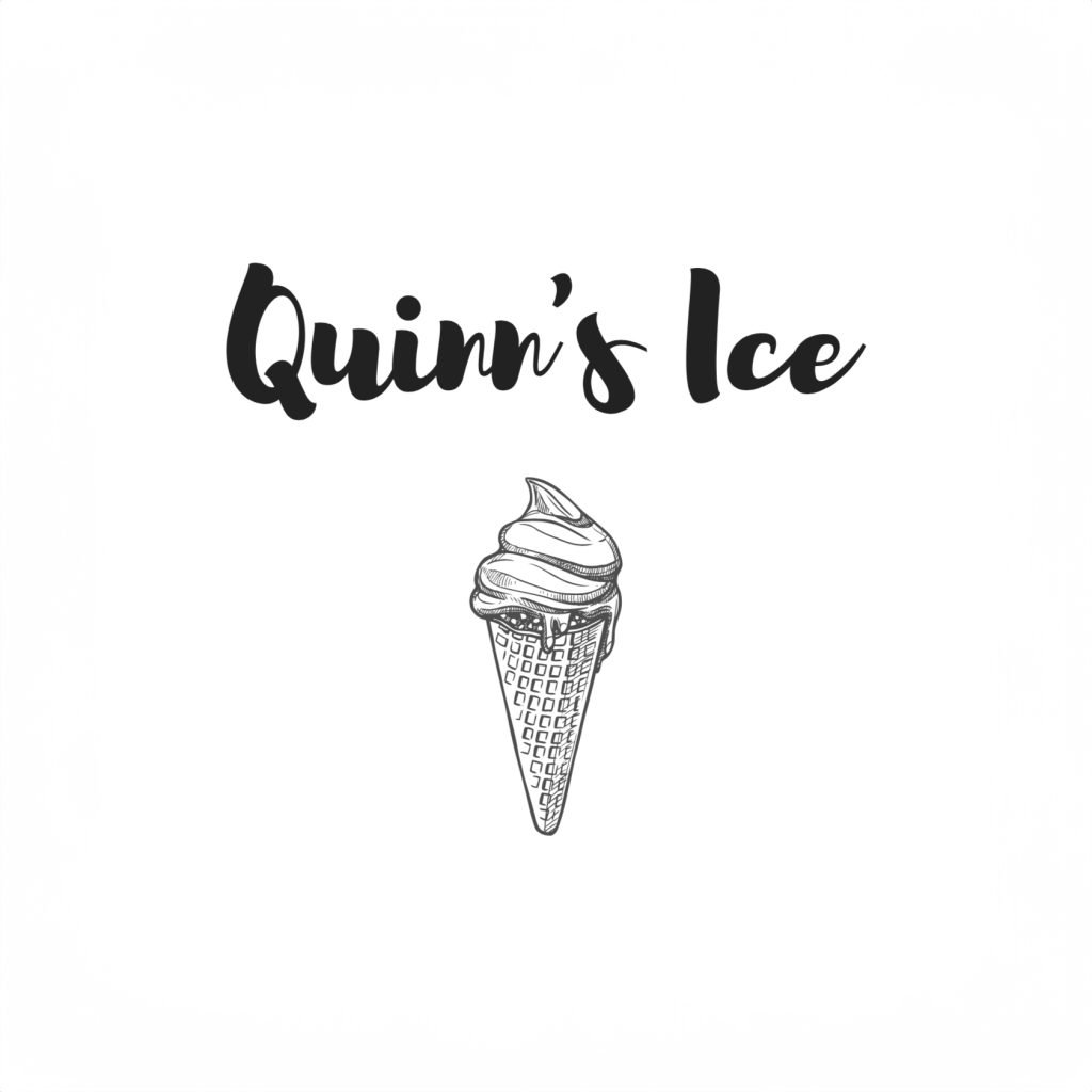 Quinn's Ice logo design.