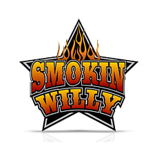 A logo for Smokin Willy BBQ, an event vendor specializing in barbecue.