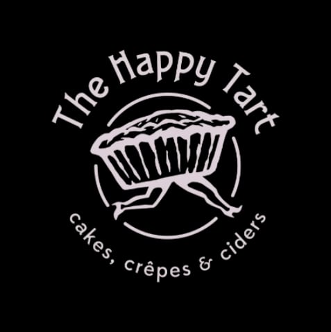 The Happy Tart Bakery logo on a black background.